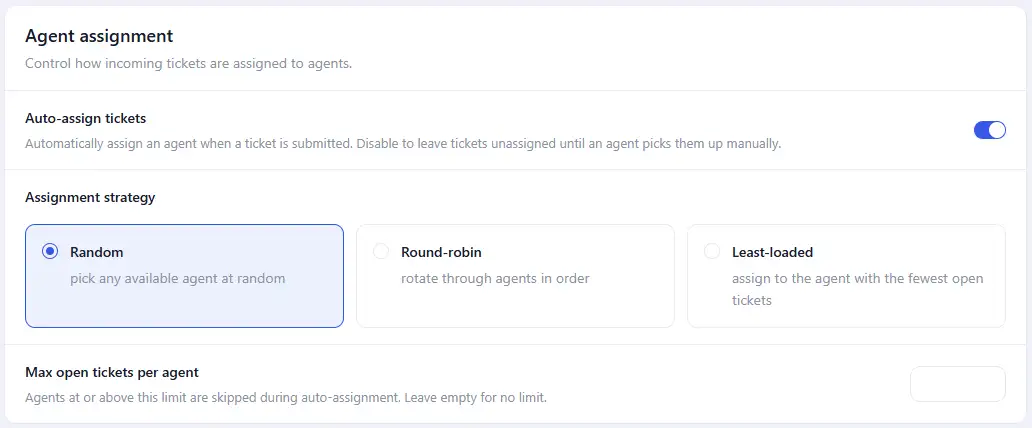 agent assignment